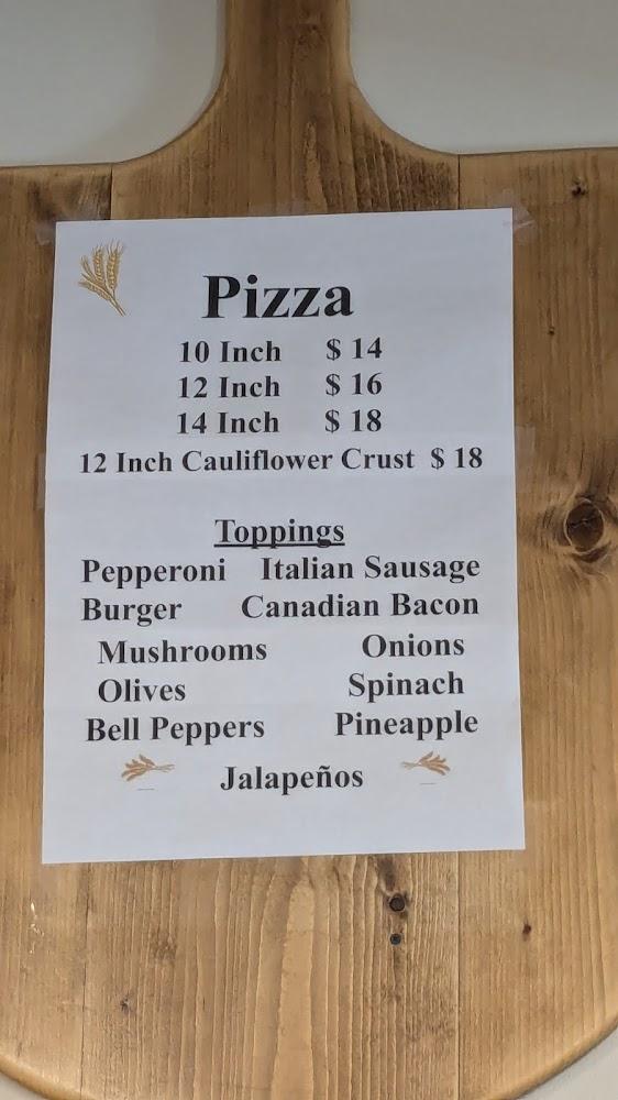 Wheat's Artisan Bakery and Pizzeria Menu image 2